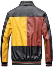 Load image into Gallery viewer, Men&#39;s Casual Multicolor Biker Leather Jacket
