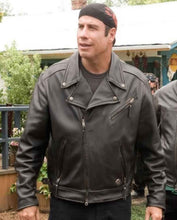 Load image into Gallery viewer, John Travolta Wild Hogs Black Leather Jacket
