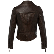 Load image into Gallery viewer, Women’s Slim Fit Biker Leather Jacket
