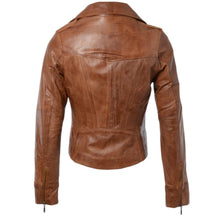 Load image into Gallery viewer, Women’s Slim Fit Biker Leather Jacket
