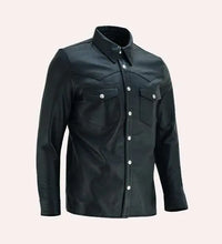 Load image into Gallery viewer, Men’s Classic Style Leather Shirt
