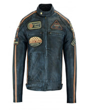Load image into Gallery viewer, Mens British Wax Biker Leather Jacket
