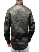 Load image into Gallery viewer, Mens Sophisticated Look Real Black Leather Shirt
