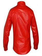 Load image into Gallery viewer, Mens Striking Look Real Red Leather Shirt
