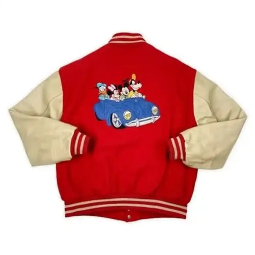 Mickey Mouse Vintage Varsity Red Jacket