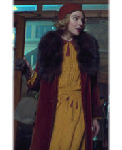 Load image into Gallery viewer, Anya Tay­lor Peaky Blind­ers Sea­son 5 Maroon Coat
