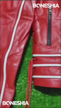 Load and play video in Gallery viewer, Men’s Freddie Mercury Red Real Leather Jacket
