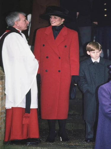 Princess Diana Red Coat Christmas