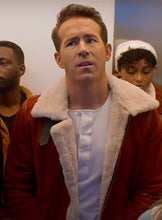 Load image into Gallery viewer, Ryan Reynolds Spirited Red Leather Jacket
