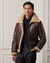Load image into Gallery viewer, Men&#39;s Leather Shearling Jacket
