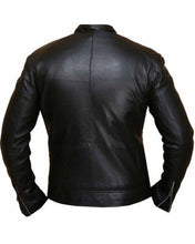 Load image into Gallery viewer, Men&#39;s Black Biker Hunt Real Leather Jacket
