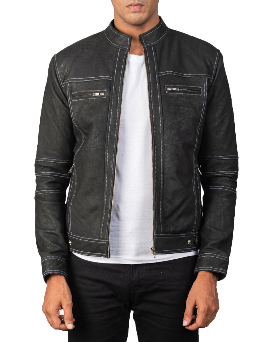 Men's Decent Black Leather Jacket