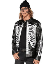 Load image into Gallery viewer, Halloween Men&#39;s Adult Skeleton Moto Jacket
