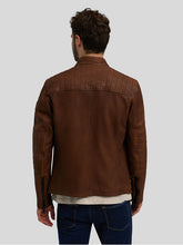 Load image into Gallery viewer, Casual Brown Biker Leather Jacket - Boneshia
