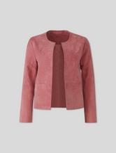 Load image into Gallery viewer, Women&#39;s Vintage Pink Suede Leather Jacket
