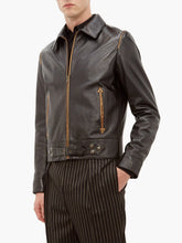Load image into Gallery viewer, Men Traditional Black Leather Jacket – Boneshia
