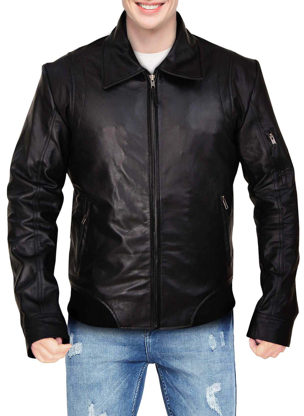 Trendhoop Designer Brand Black Bomber Jacket