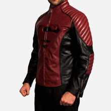 Load image into Gallery viewer, Superman Smallville Maroon Black Leather Jacket
