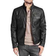 Load image into Gallery viewer, Men&#39;s Retro Style Real Leather Jacket
