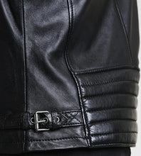Load image into Gallery viewer, Men’s Quilted Black Leather Jacket
