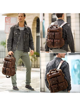 Load image into Gallery viewer, Genuine Leather Heavy Dury Vintage Backpack
