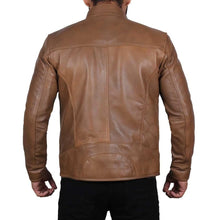 Load image into Gallery viewer, Men&#39;s Brown Genuine Leather jacket - Boneshia
