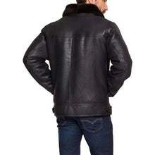Load image into Gallery viewer, Men&#39;s Shearling Bomber Genuine Leather Jacket
