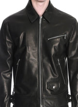 Load image into Gallery viewer, Black Stylish Lambskin Leather Jacket - Boneshia
