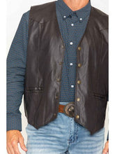 Load image into Gallery viewer, Black Men Real Leather Vest
