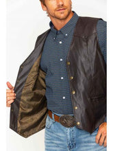 Load image into Gallery viewer, Black Men Real Leather Vest
