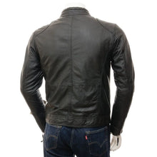 Load image into Gallery viewer, Men&#39;s Genuine Lambskin Black Leather Jacket
