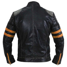 Load image into Gallery viewer, Men&#39;s Black Vintage Distressed Biker Leather Jacket
