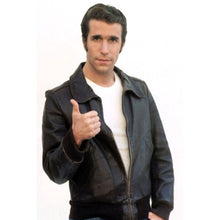 Load image into Gallery viewer, Henry Winkler Happy Days Brown Leather Jacket – Boneshia
