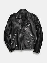 Load image into Gallery viewer, Men Black Motorcycle Jacket – Boneshia
