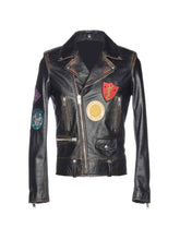 Load image into Gallery viewer, Men Biker Leather Jacket with Logo - Boneshia.com

