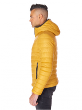 Load image into Gallery viewer, Men yellow Polyester Lining hooded Jacket - Boneshia
