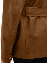 Load image into Gallery viewer, Men  Utility Leather Brown Jacket - Boneshia.com
