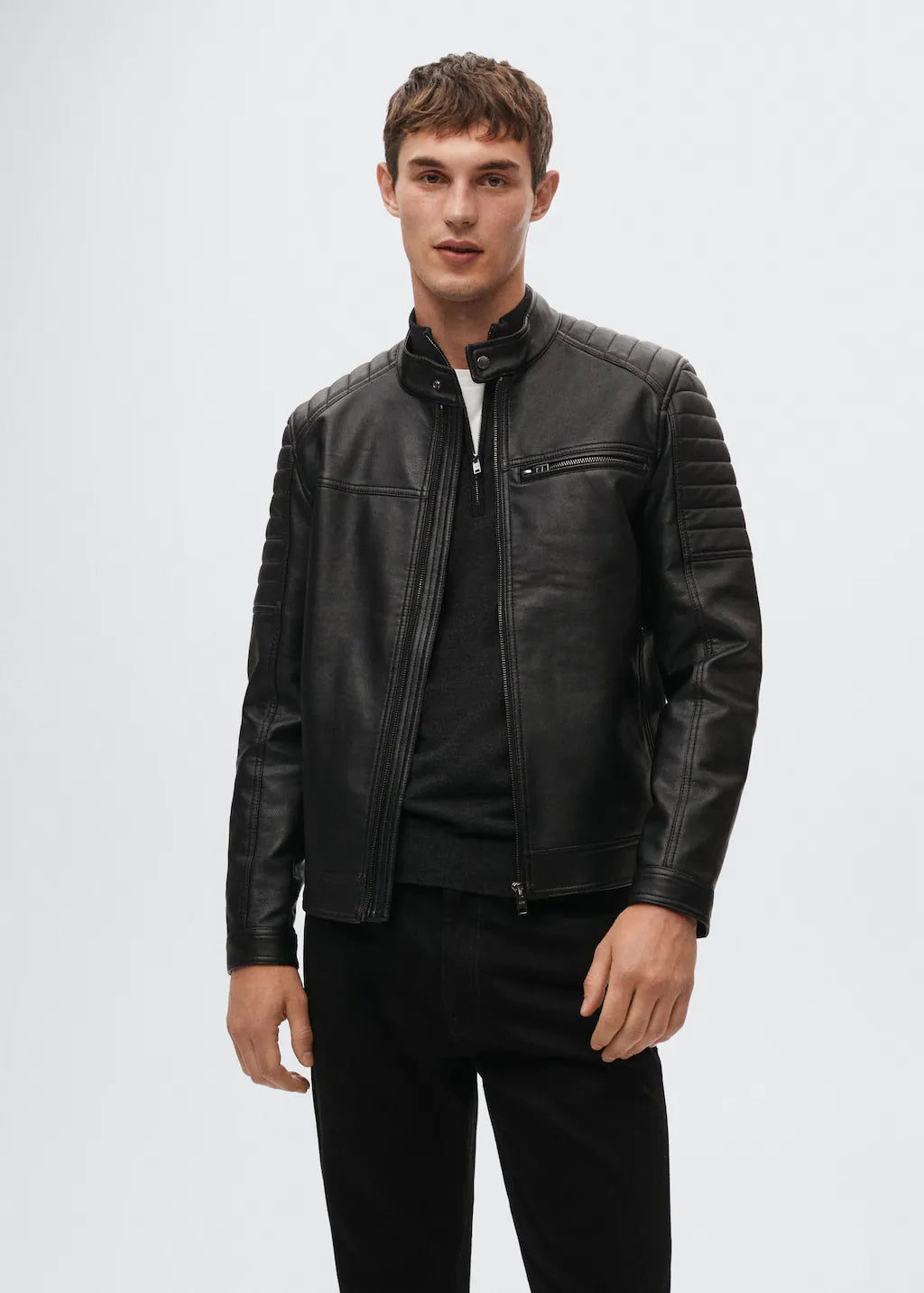 Men's Jade Black Biker Leather Jacket