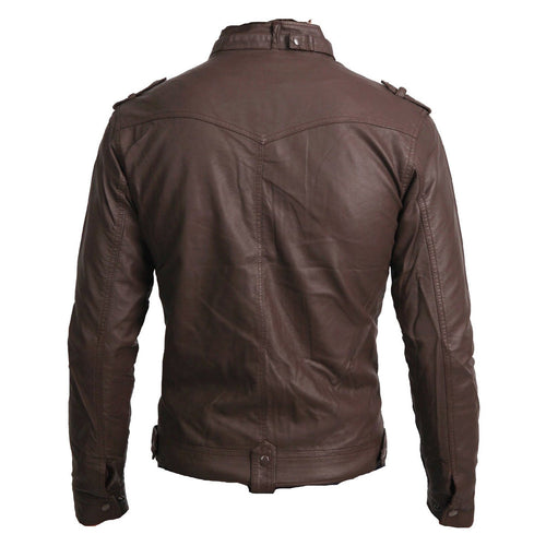 Mens Brown Motercycle Leather Jackets