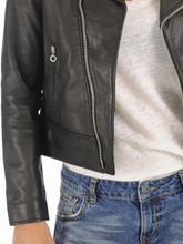 Load image into Gallery viewer, Black Women’s Pure Leather Jacket

