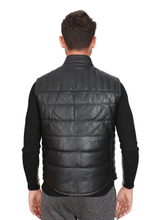 Load image into Gallery viewer, Men Black Real Leather Vest - Boneshia.com

