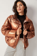 Load image into Gallery viewer, Hedda Metallic Puffer Jacket Women
