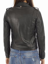 Load image into Gallery viewer, Black Women’s Pure Leather Jacket
