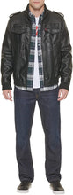 Load image into Gallery viewer, Men&#39;s Black Leather Aviator Bomber Jacket
