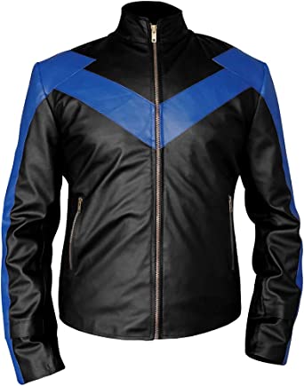 Dick Grayson Night THE WING Halloween Leather Jacket