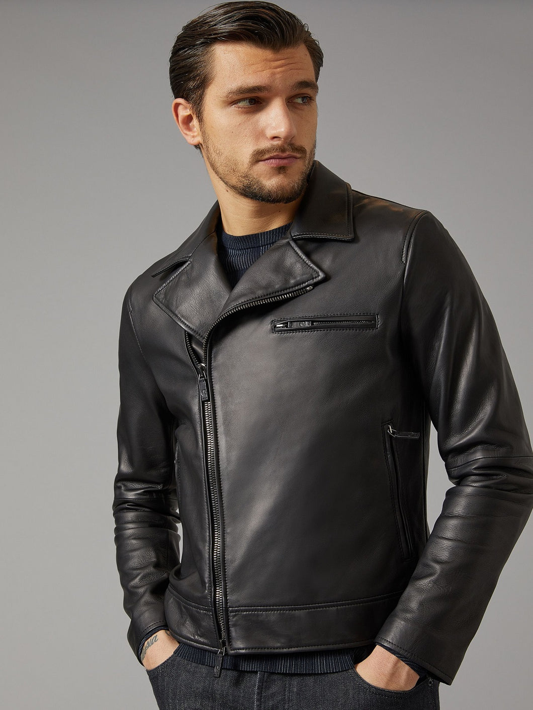 Men Mate Black Leather Jacket – Boneshia