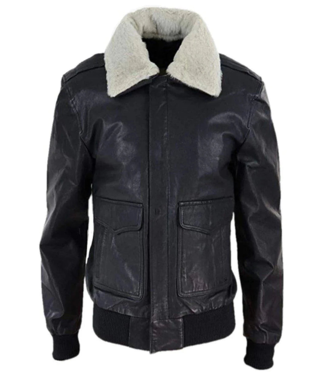 Men's Air Force Real Leather Bomber Jacket