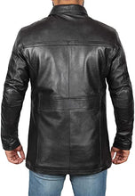 Load image into Gallery viewer, Mens Stylish Black Leather Coat - Boneshia
