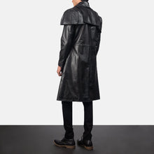 Load image into Gallery viewer, Mens Black Leather Duster
