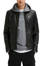 Load image into Gallery viewer, Mens Black Iconic Classic Leather Jacket
